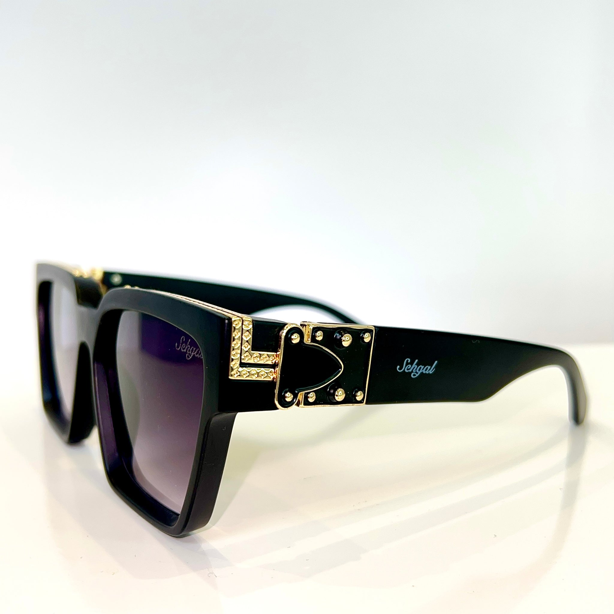 Majesty Glasses - 14 carat gold plated -  Matte Black