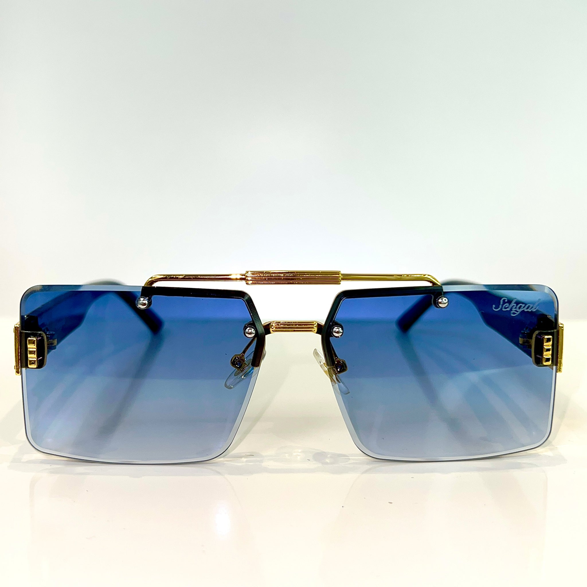 Project X Glasses - 14 carat gold plated - Blue Shade