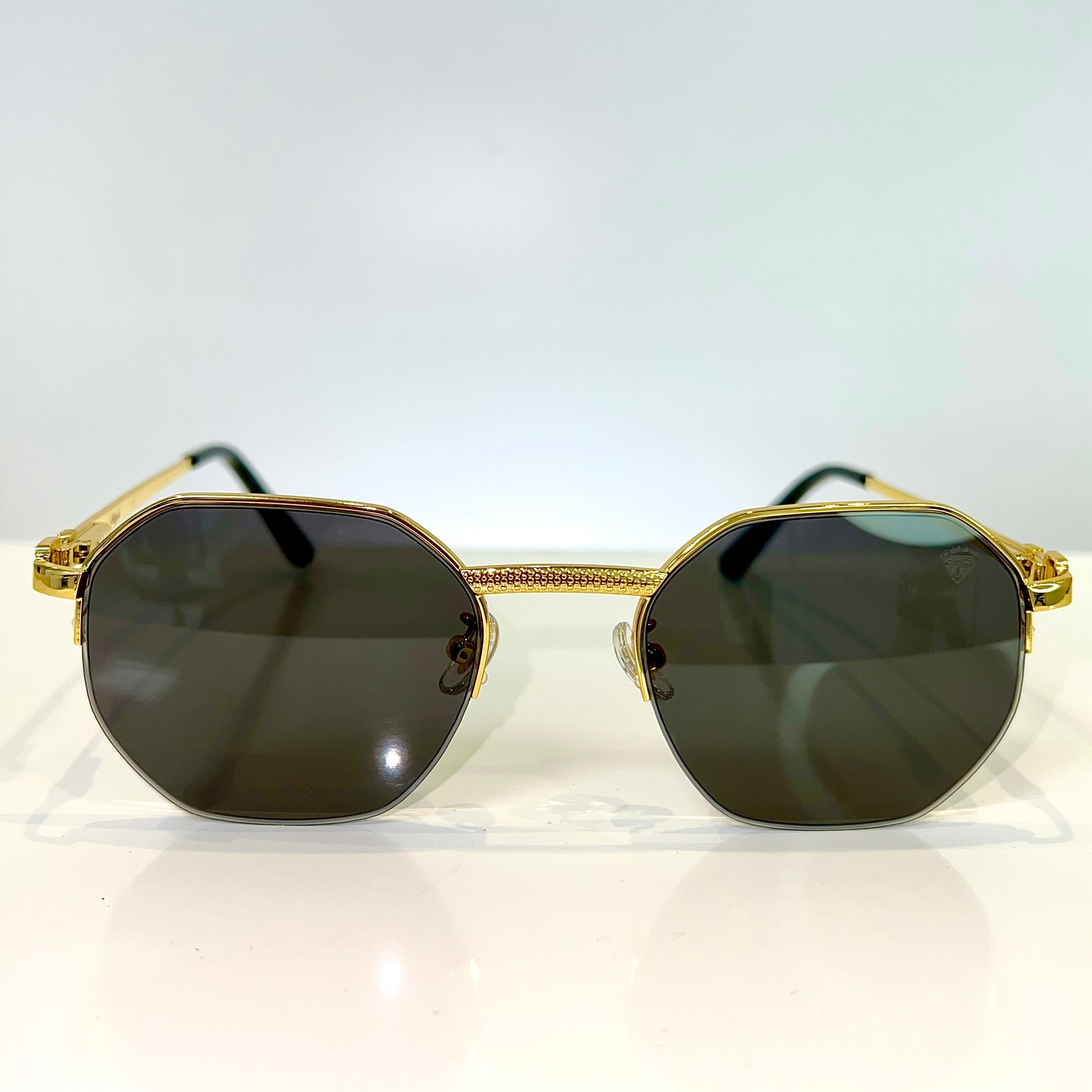 Los Angeles Glasses - 14 carat gold plated -  Black Shade