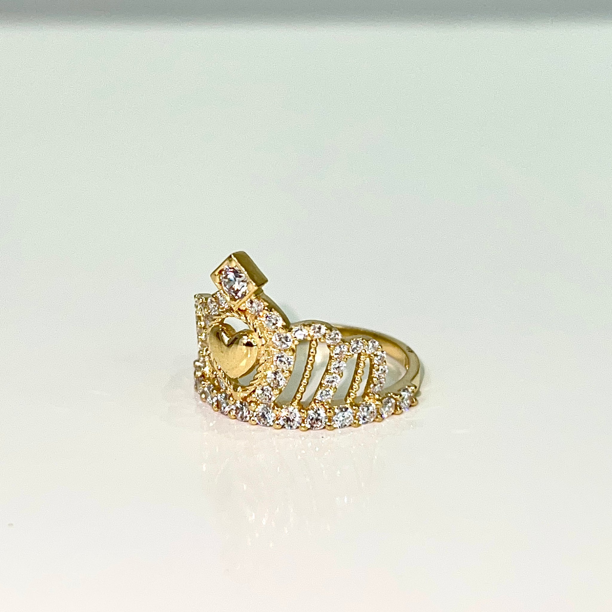 Crown Ladies Ring "Iced Out" - 18 carat gold