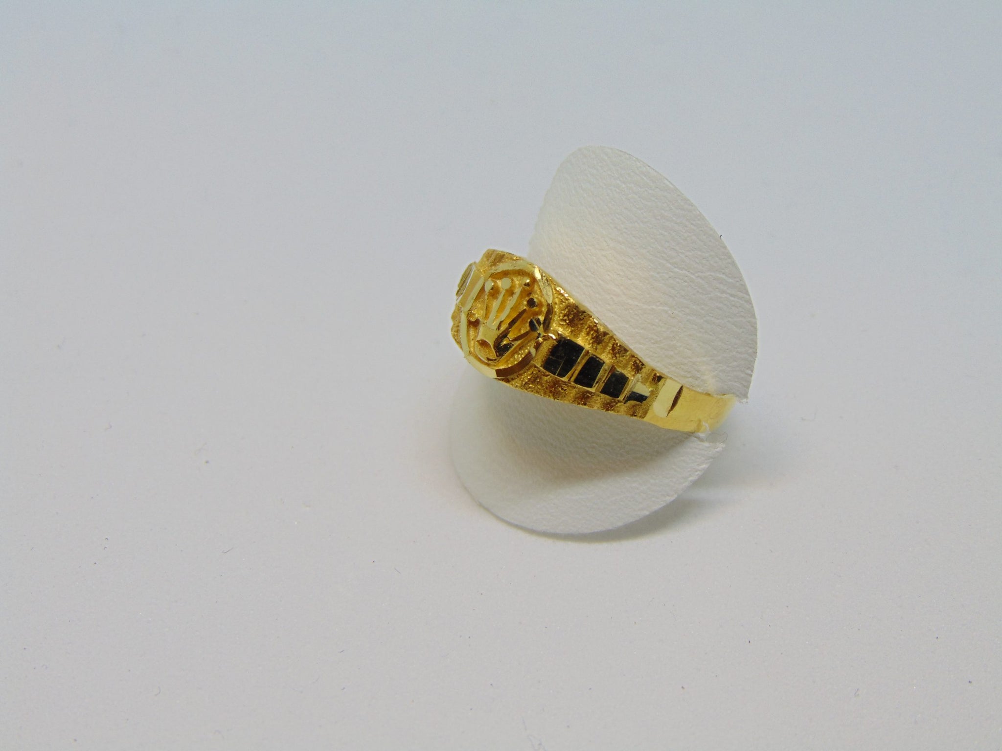 Zilveren Ring - gold plated 051