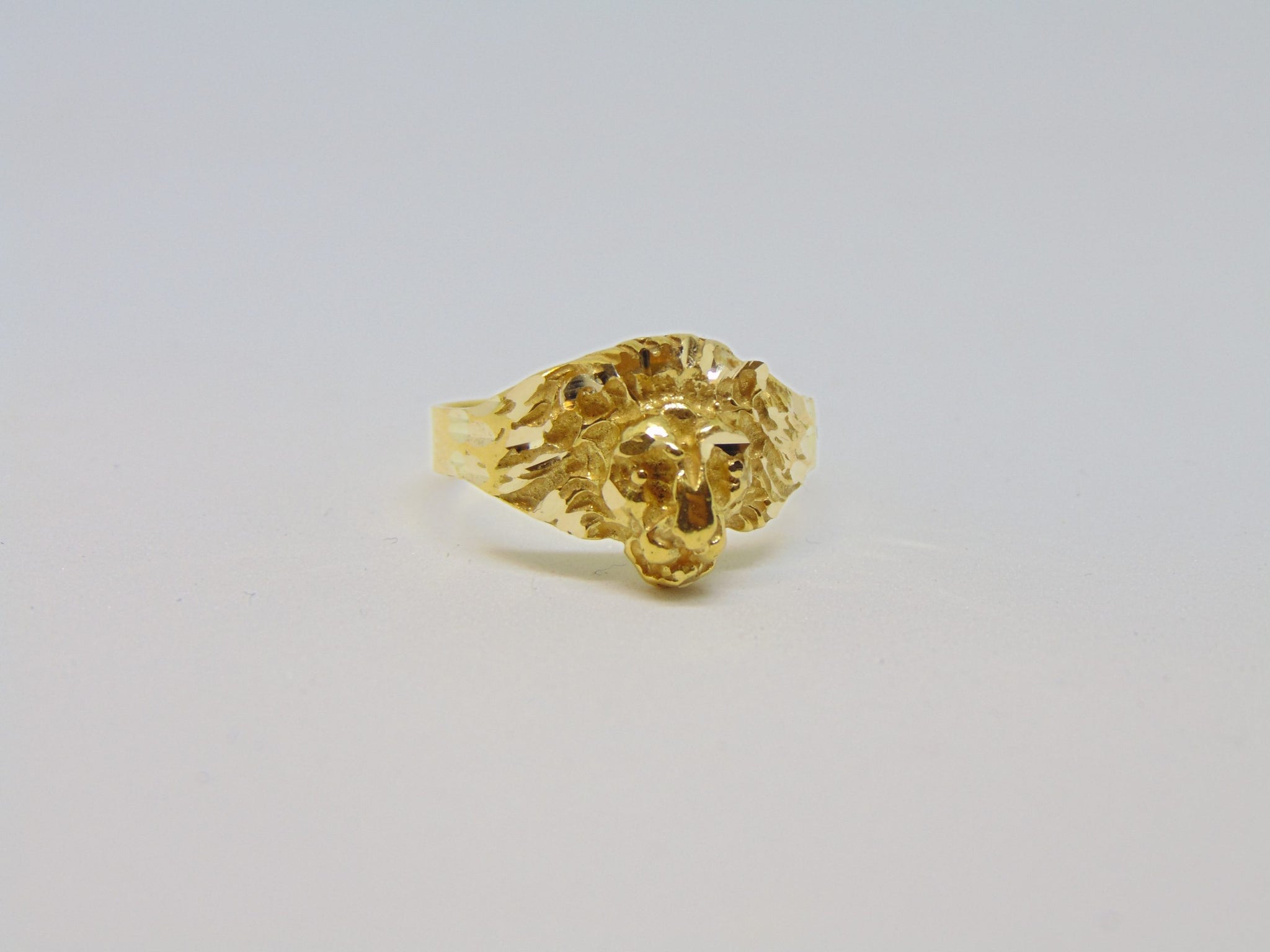 Leeuwenring Zilver - Gold plated 020