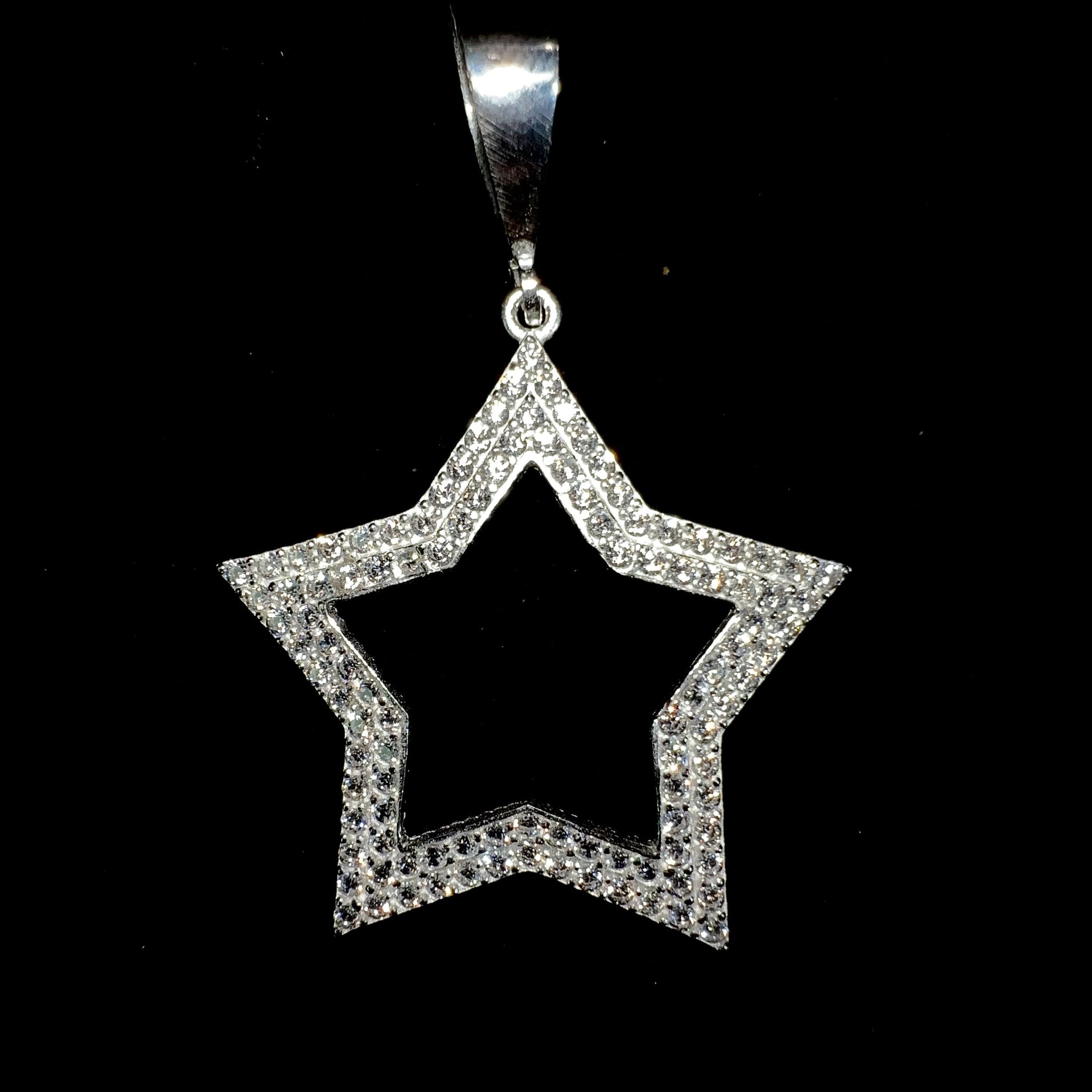Iced Out Star Pendant - Silver 925 - Sehgal Dubai Collection