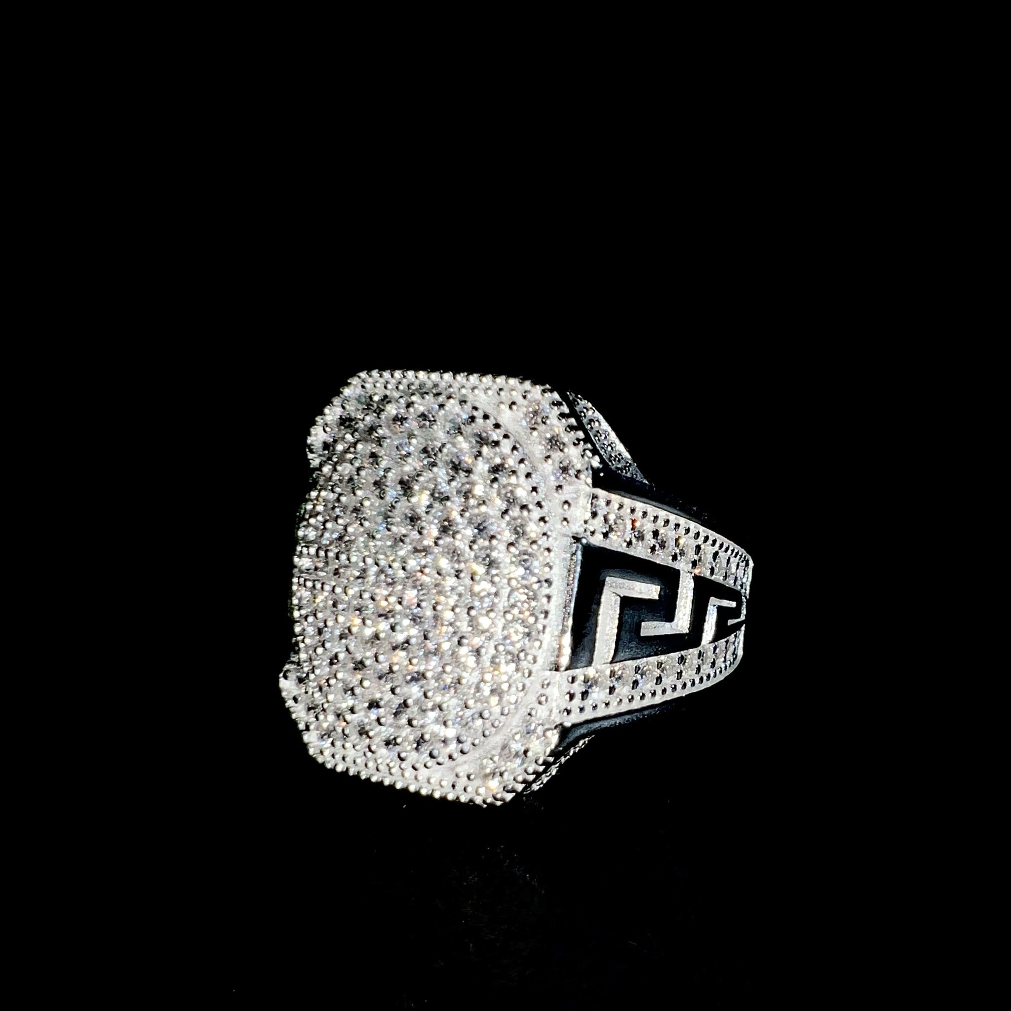 Iced Out Championsring - Medusa Link - Silver 925 - Sehgal Dubai Collection