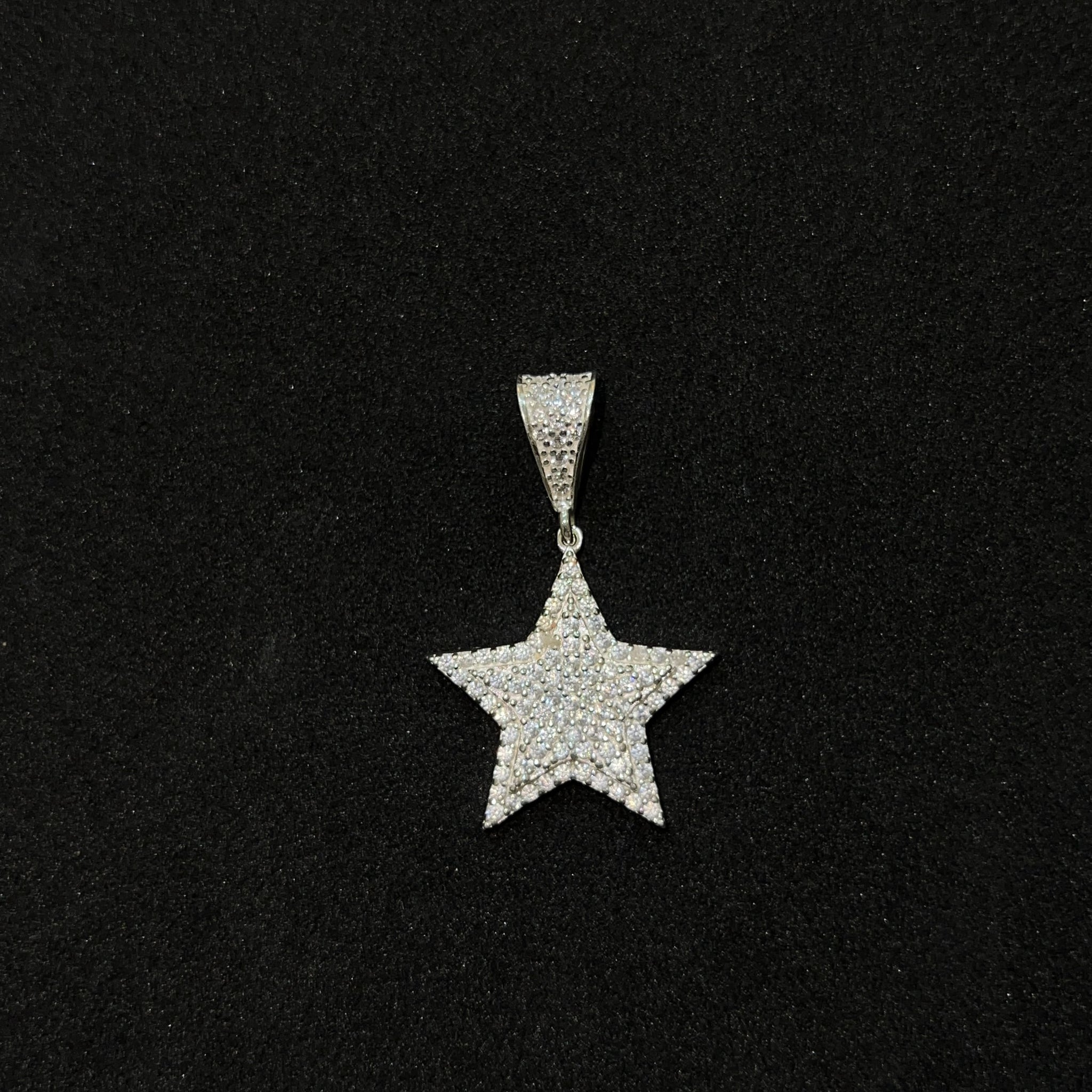 Mini Star Pendant - Iced Out - Silver 925