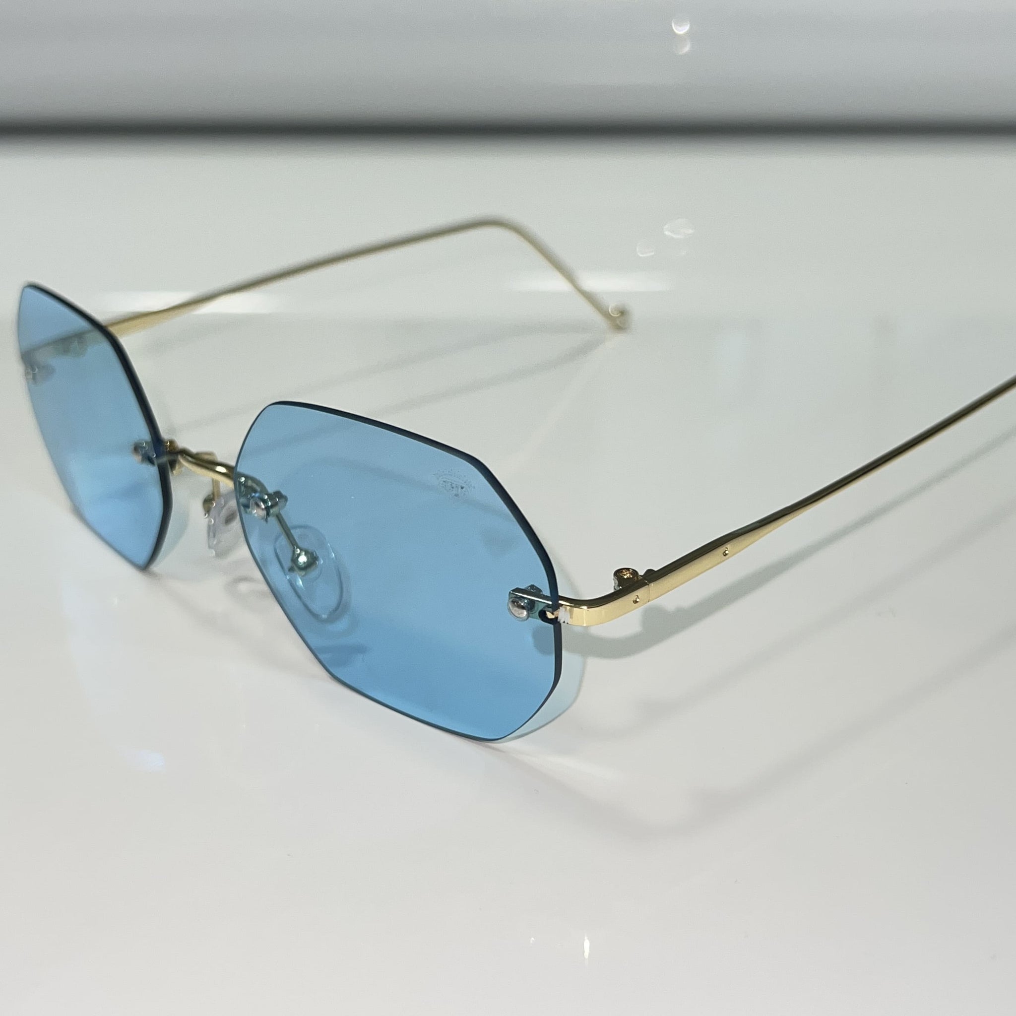 Star Glasses - Sehgal Glasses - 14k gold plated - Blue Shade
