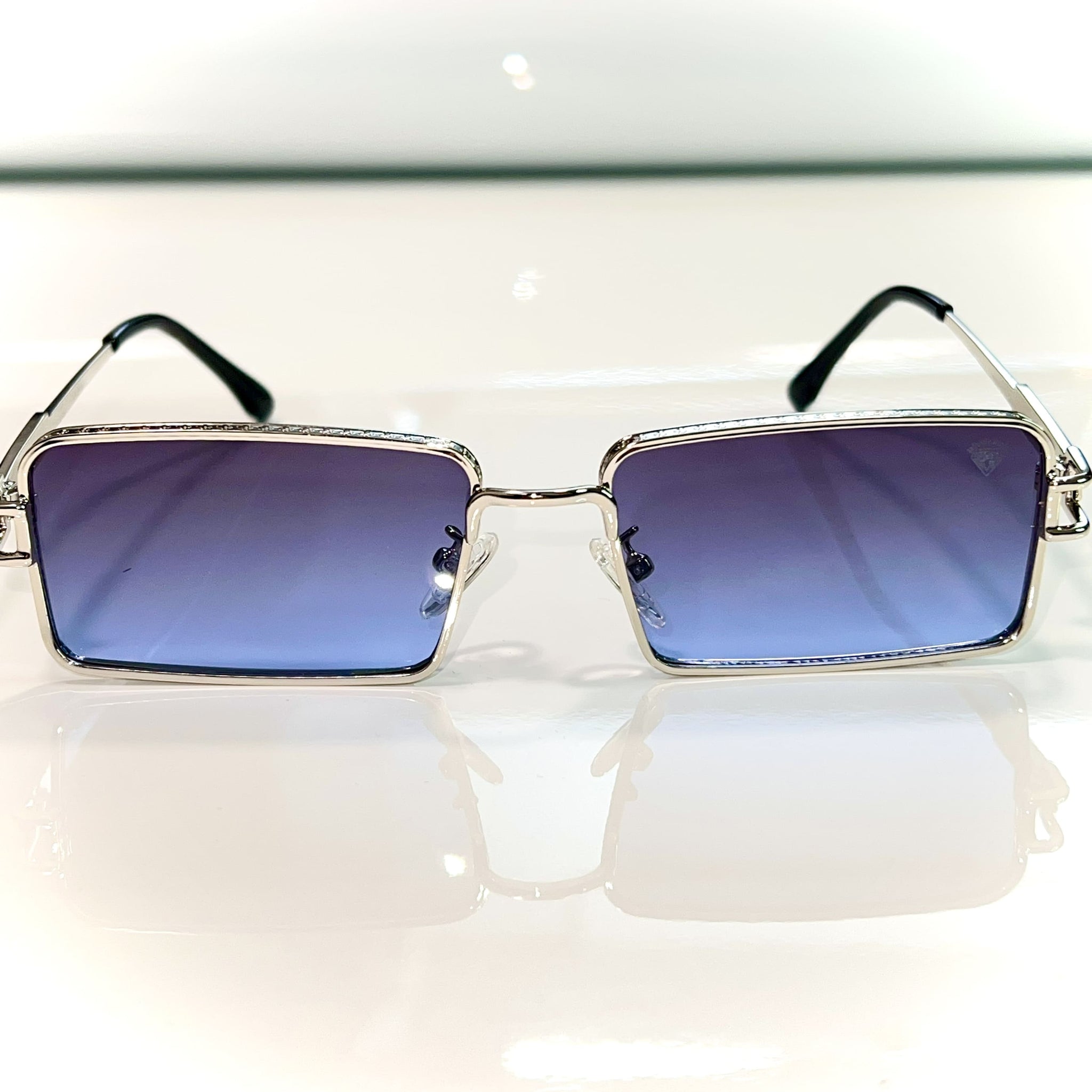 Opulent Glasses - Silver 925 plated - Dark Blue Shade - Sehgal Glasses