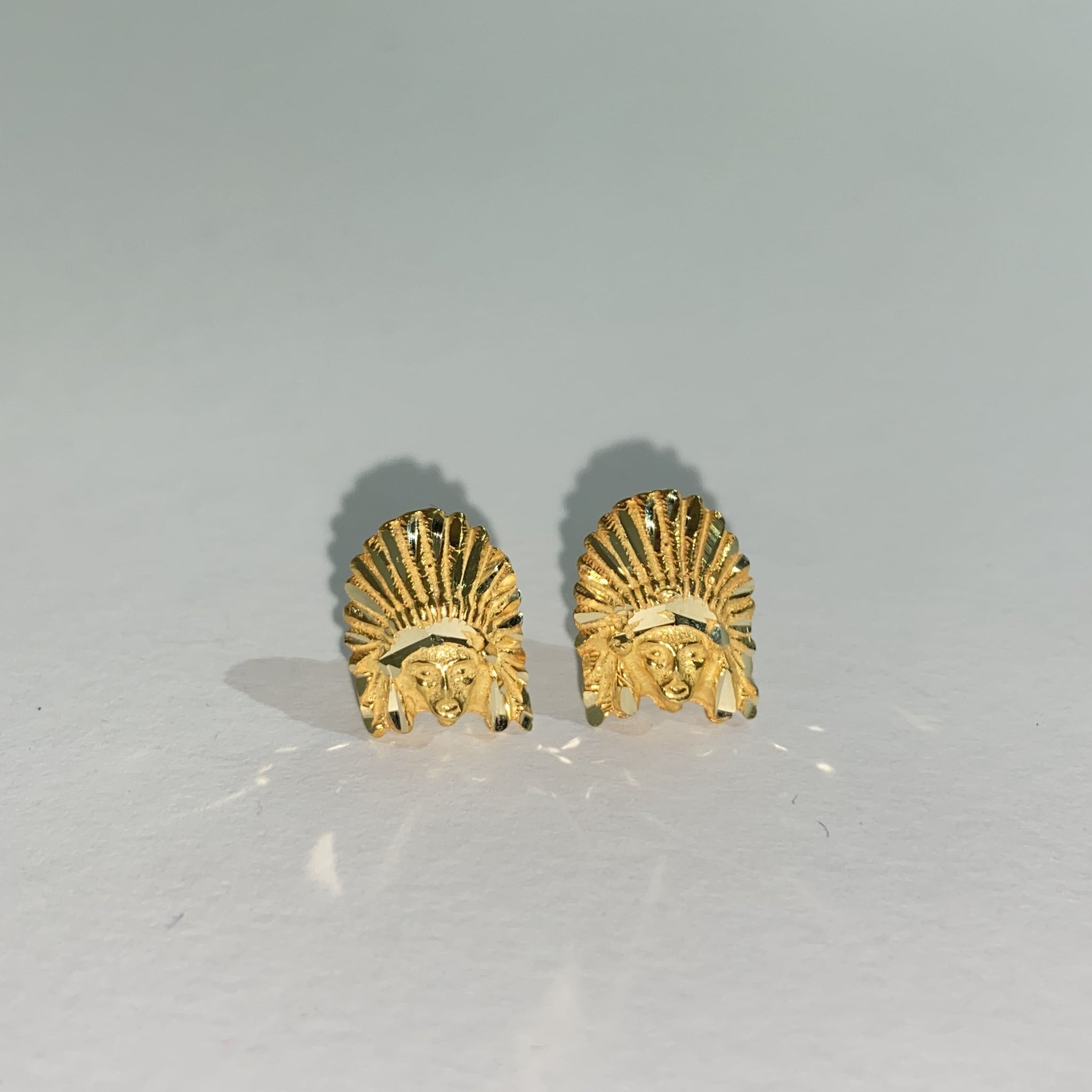 Indiaan earrings / oorbellen 190 - 14 karaat
