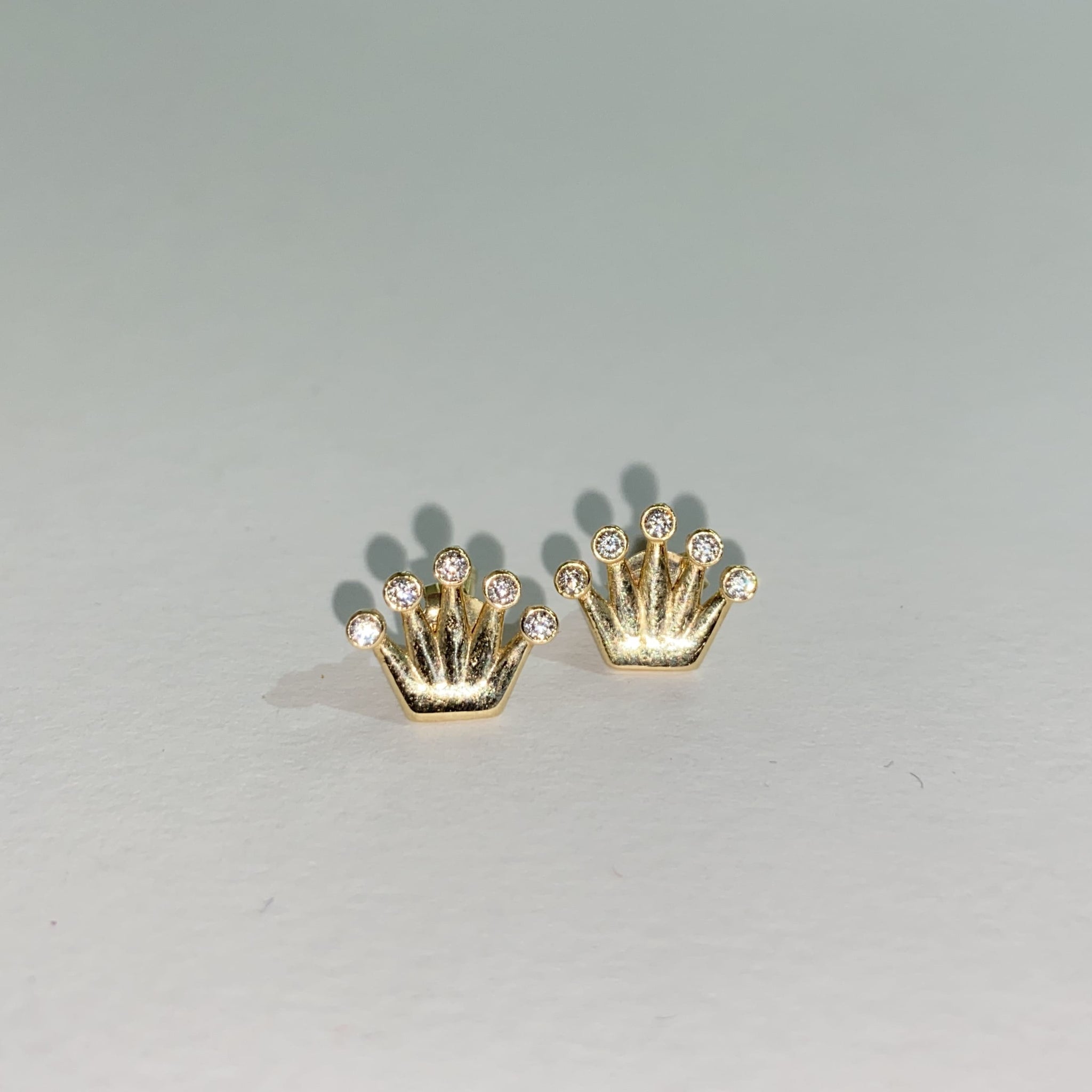 Kroon earrings / oorbellen 193 - 14 karaat