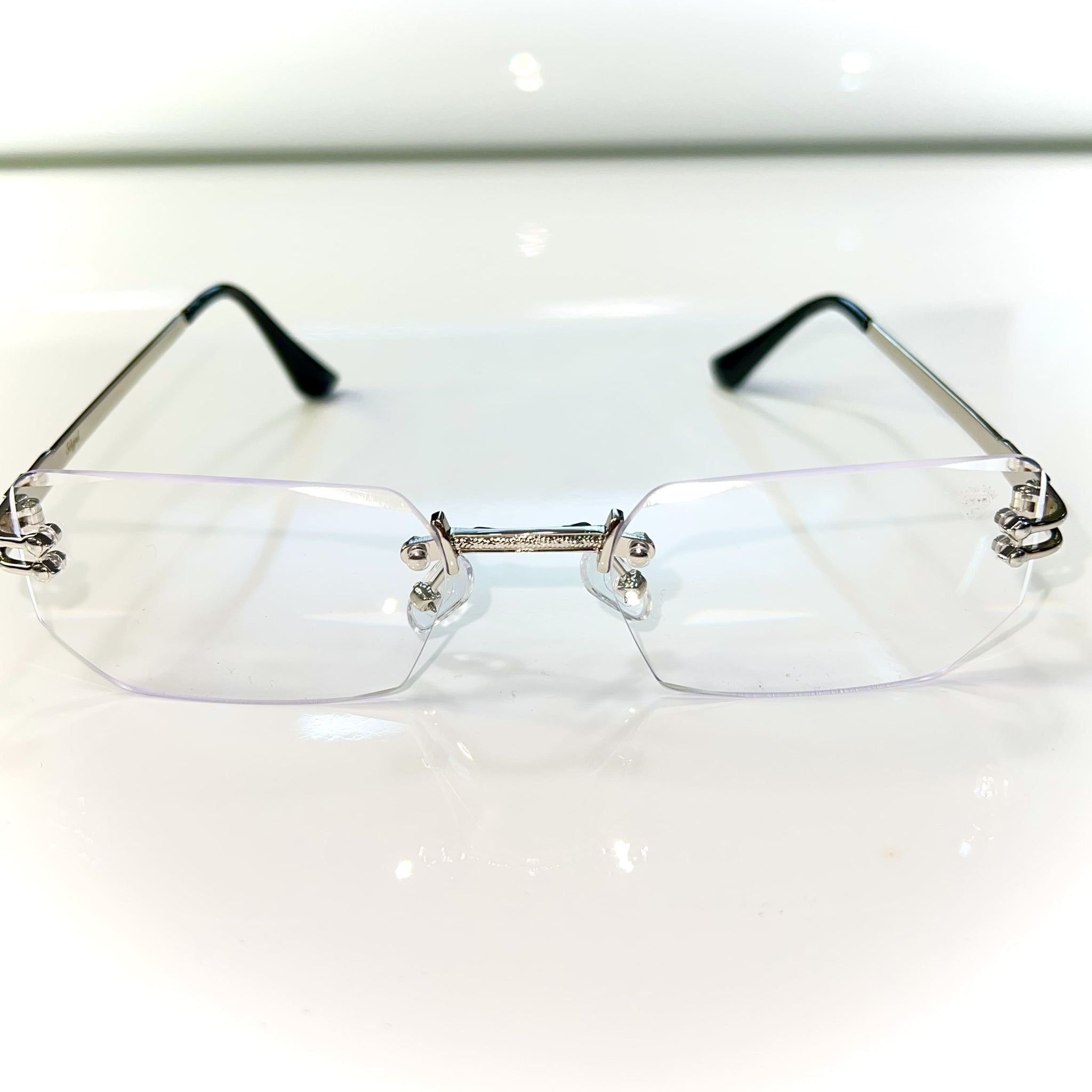 Rich Glasses - 14k gold plated - Sehgal Glasses - Transparent Shade / Silver Frame - Transparent Collection