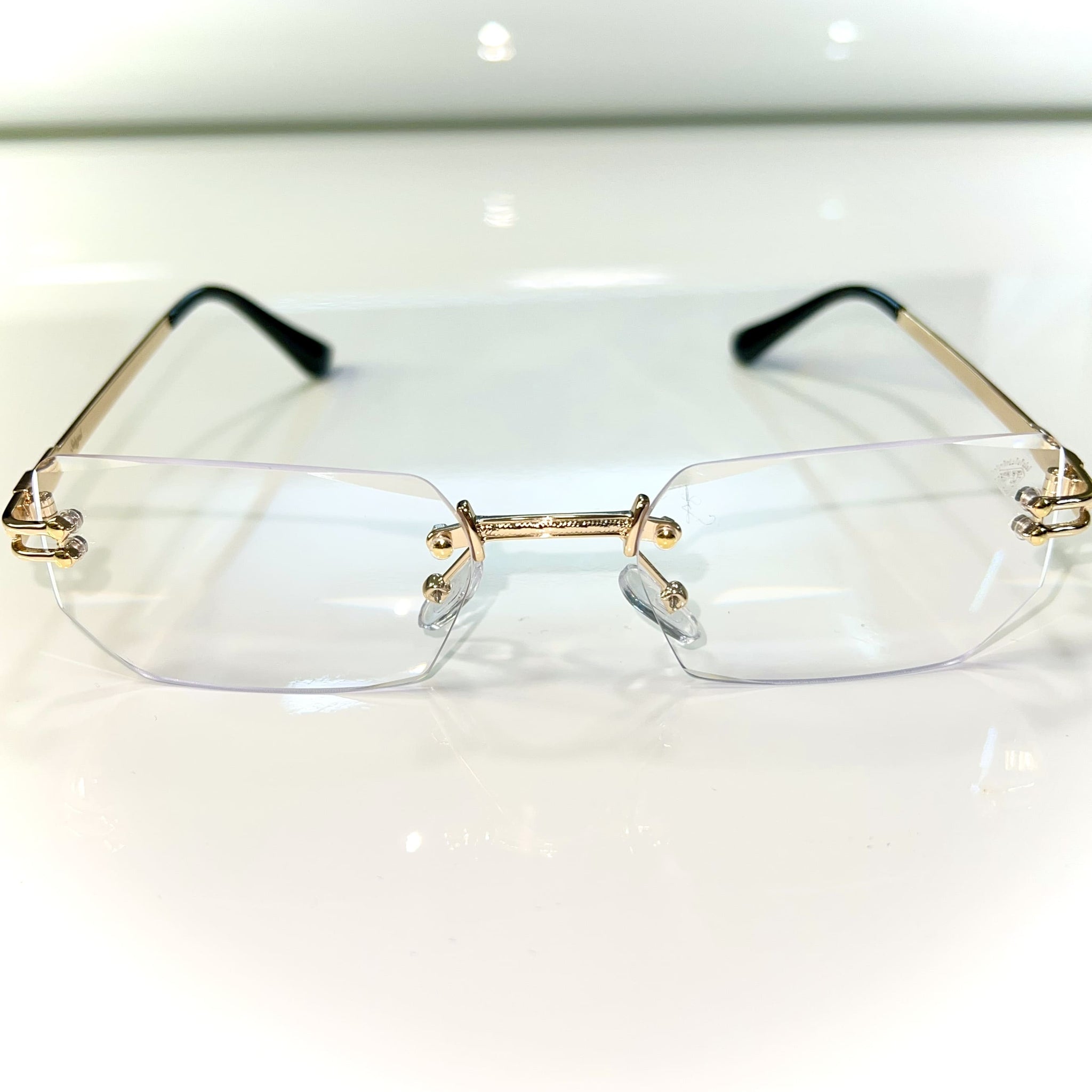 Rich Glasses - 14k gold plated - Sehgal Glasses - Transparent Shade / Gold Frame - Transparent Collection