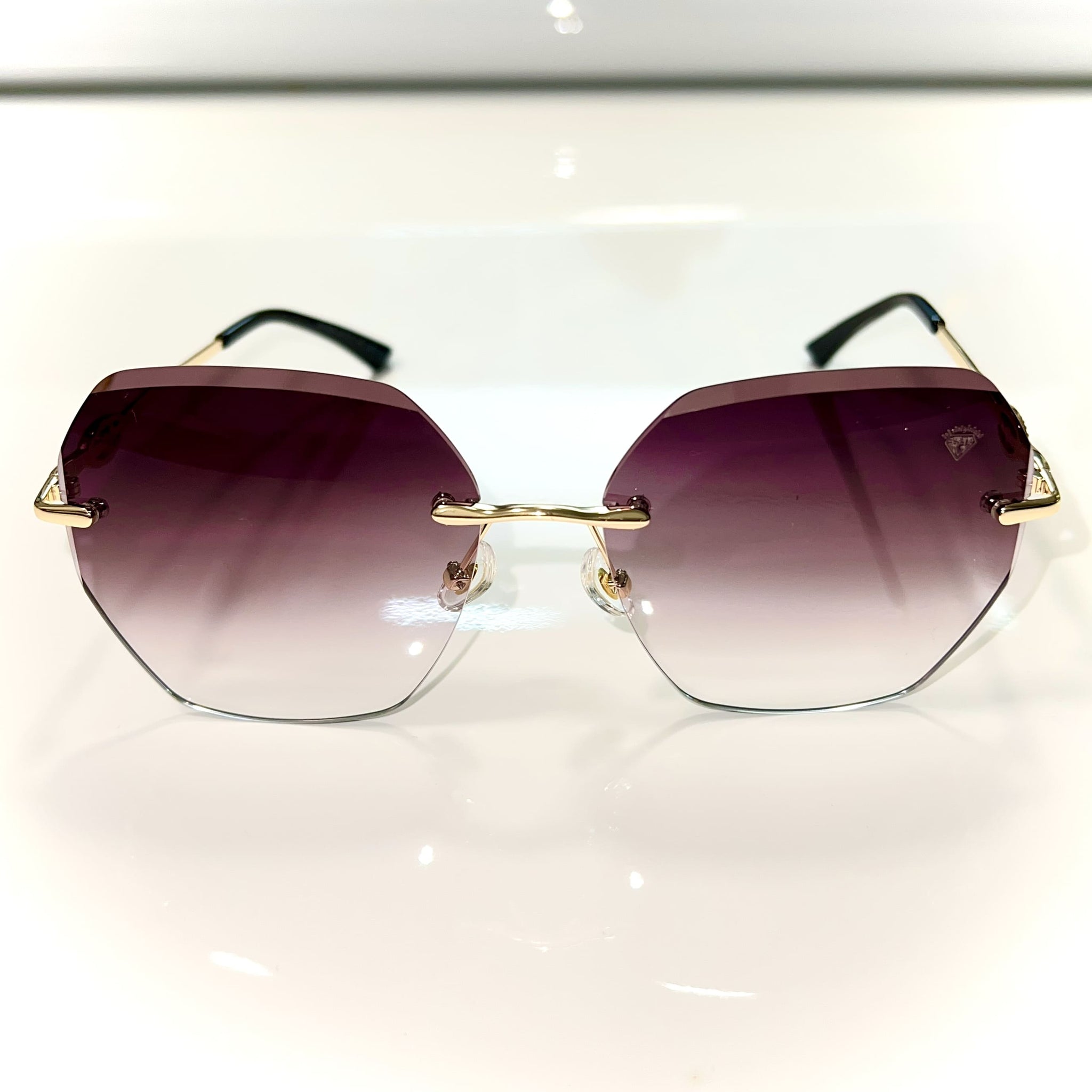 Egyptian Eye Glasses - "For Her" - 14 carat gold plated - Bordeaux Shade- Sehgal Glasses