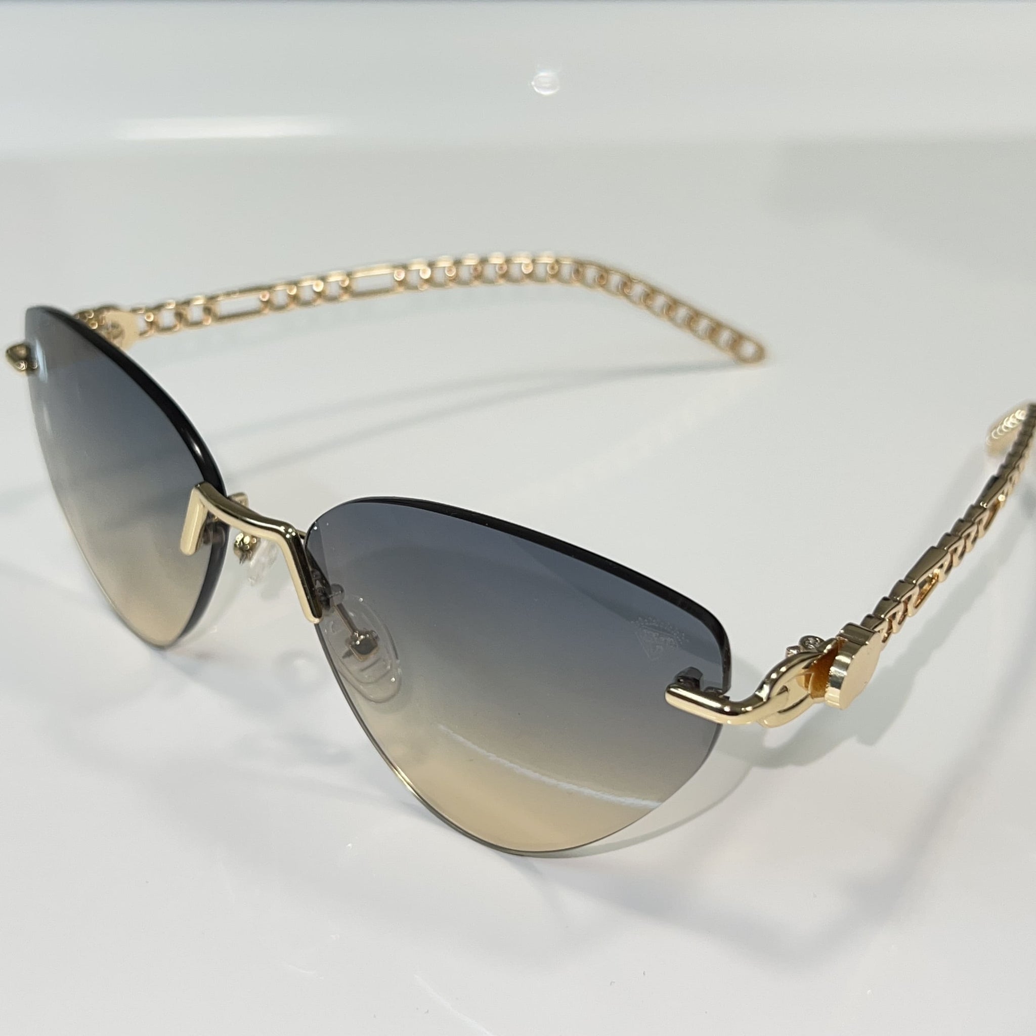 Pearl 'For Her' Glasses - 14k gold plated - Grey/Creme Shade - Sehgal Glasses