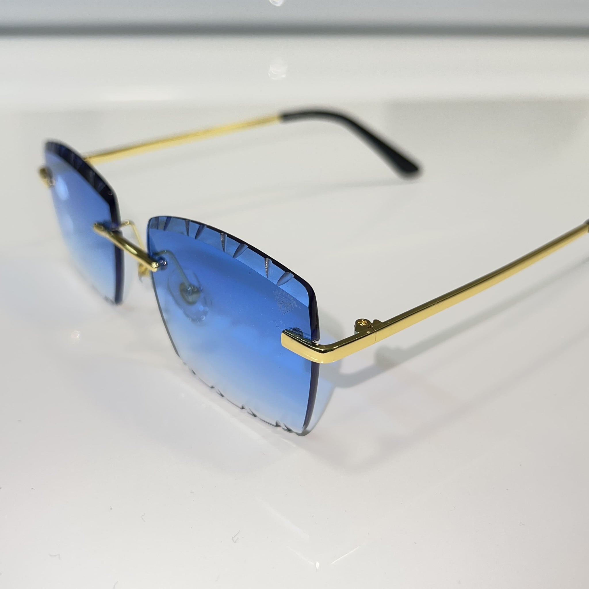 Dripcut Glasses - 14k gold plated - Blue Shade - Sehgal Glasses