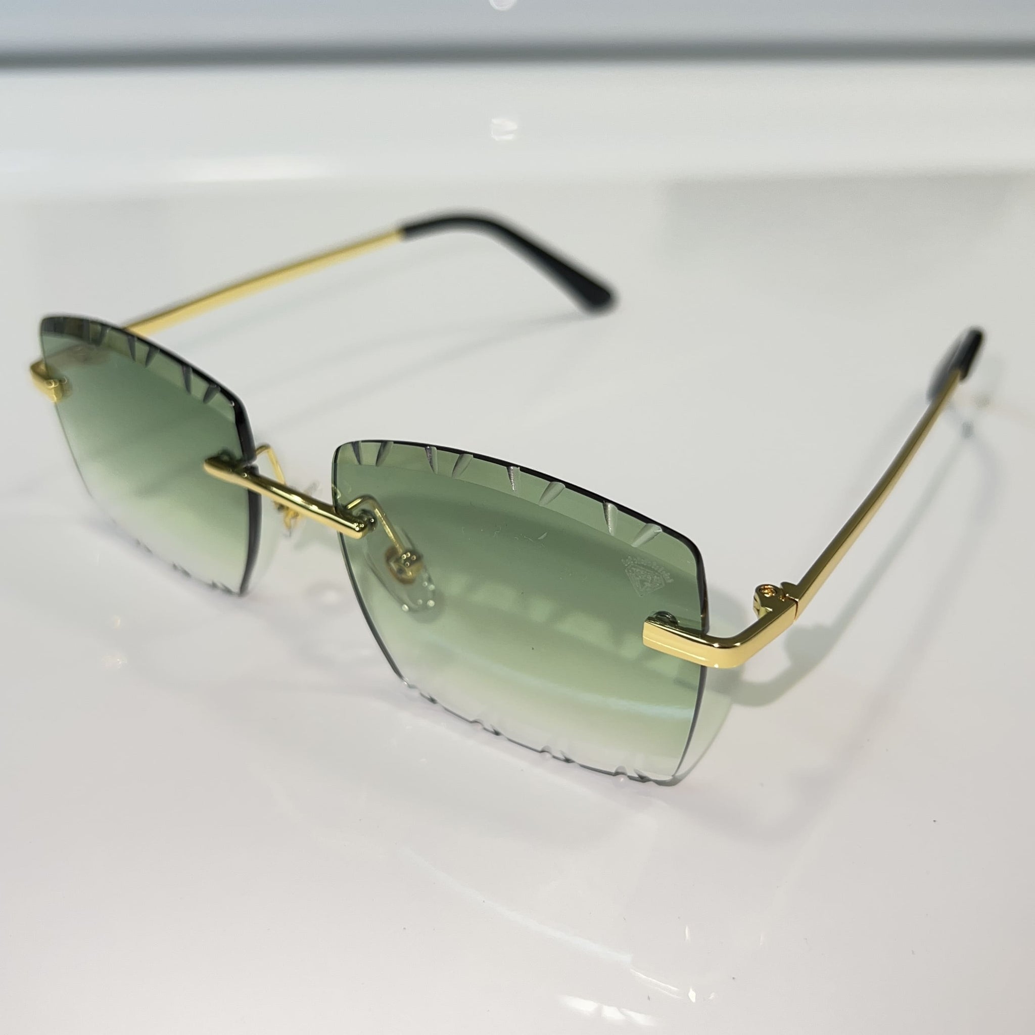 Dripcut Glasses - 14k gold plated - Green Shade - Sehgal Glasses