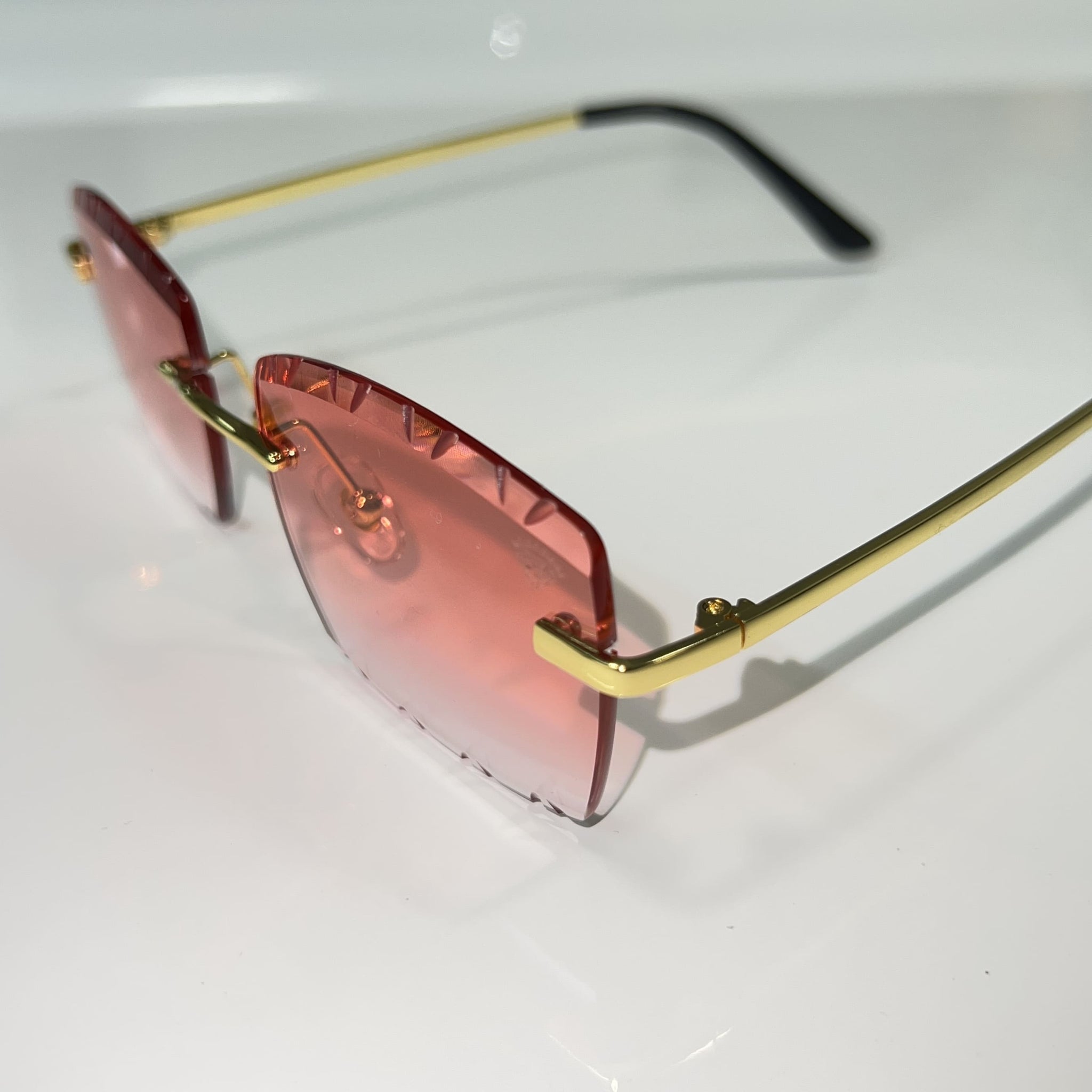 Dripcut Glasses - 14k gold plated - Pink Shade - Sehgal Glasses