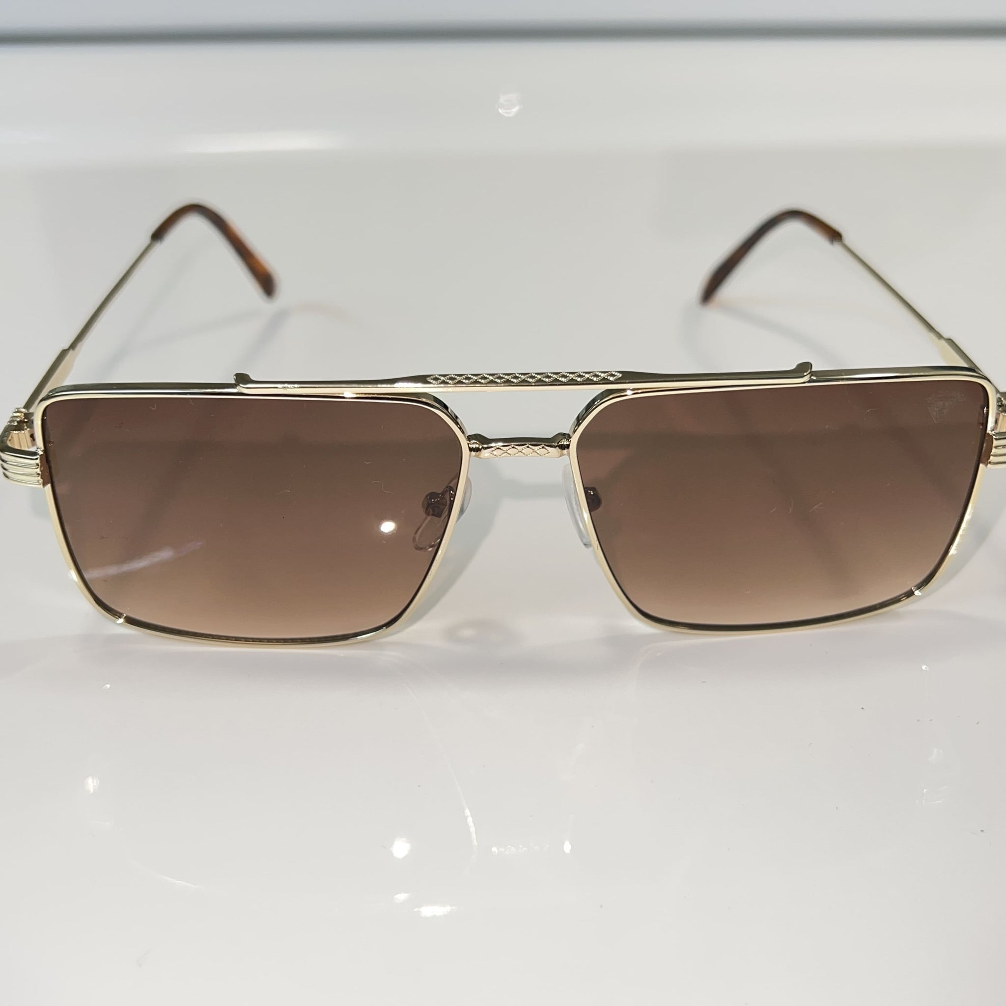 Billionaire Glasses - 14k gold plated - Brown Shade - Sehgal Glasses