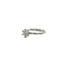 1ct VVS Moissanite Rope Solitaire Ring – Silver 925 (Flexible)