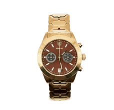 Sehgal Maharaja Watch - Gradient Chocolate Brown - Gold Plated