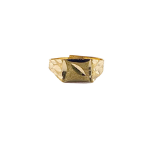 Diamond Cut Signet Baby Ring 14K Gold