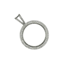 VVS Moissanite Double Row Photo Pendant – Silver 925 & Silver 925 Gold Plated