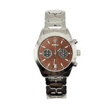 Sehgal Maharaja Watch - Gradient Chocolate Brown - White Gold Plated