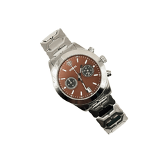 Sehgal Maharaja Watch - Gradient Chocolate Brown - White Gold Plated