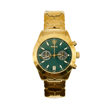 Sehgal Maharaja Watch - Gradient Emerald Green - Gold Plated