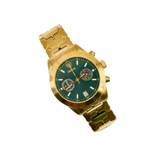 Sehgal Maharaja Watch - Gradient Emerald Green - Gold Plated