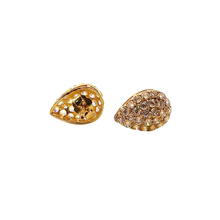 Teardrop Pave Earrings 14K Gold