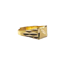 Diamond Cut Signet Baby Ring 14K Gold