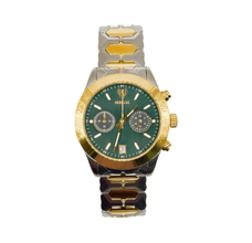 Sehgal Maharaja Watch - Gradient Emerald Green - Two-Tone Gold Plated