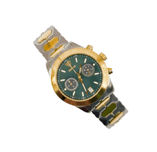 Sehgal Maharaja Watch - Gradient Emerald Green - Two-Tone Gold Plated