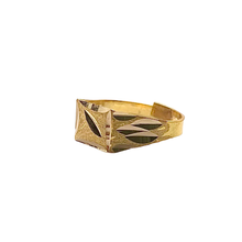 Diamond Cut Signet Baby Ring 14K Gold