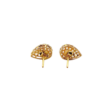 Teardrop Pave Earrings 14K Gold