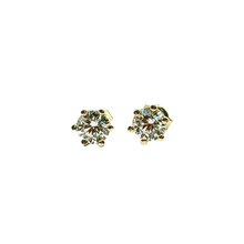 Big-Size Solitaire Earrings – 14K Gold