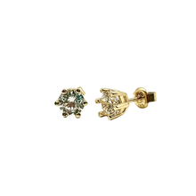Big-Size Solitaire Earrings – 14K Gold
