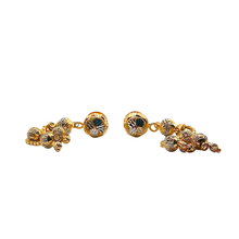 Two-Tone Glister Earrings 22K Gold