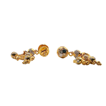 Two-Tone Glister Earrings 22K Gold