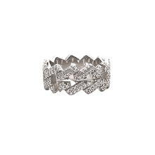 VVS Moissanite Cuban Link Ring - Silver 925