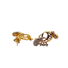 Abstract Filigree Earrings 22K Gold