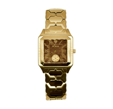 Sehgal Marbleous Watch - Ruby Brown - Rose Gold Plated