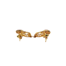 Abstract Filigree Earrings 22K Gold