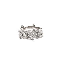 VVS Moissanite - Rosary Cuban Link Ring - Silver 925