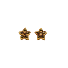 Petite Floral Earrings 22K Gold