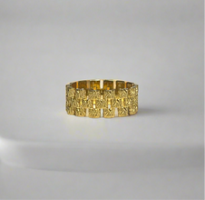 Icy Rolex Link (schakel) Ring - Silver 925 Gold Plated - 271