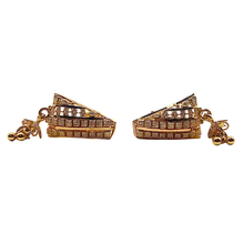 Filigree Drop Earrings 22K Gold