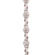 VVS Moissanite Pink Roses by Sehgal – Patented Bracelet – 925 Sterling Silver