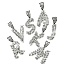 VVS Moissanite Initial Letter Pendant - Silver 925