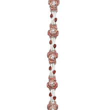 VVS Moissanite Dark Red Roses by Sehgal – Patented Bracelet – 925 Sterling Silver